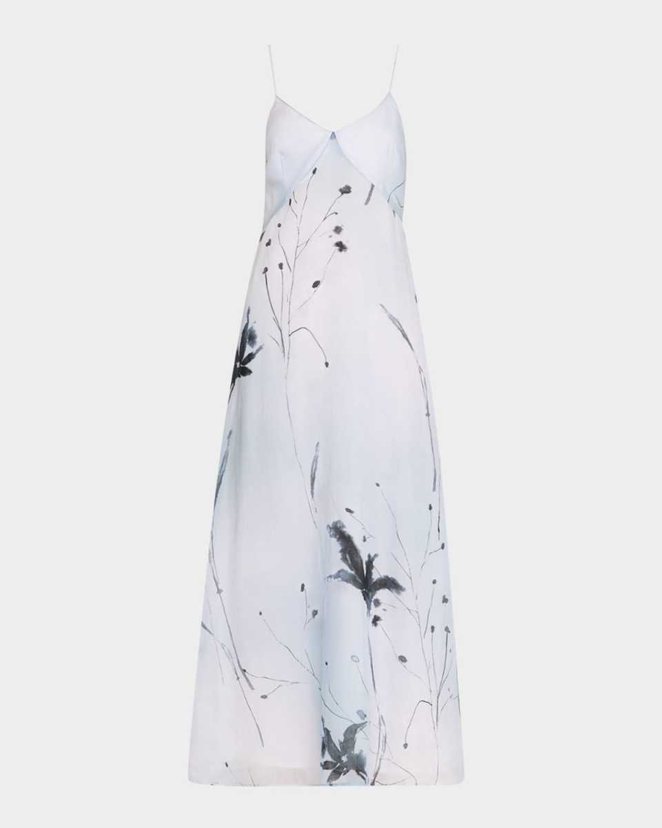 Floral-Print Empire Midi Dress